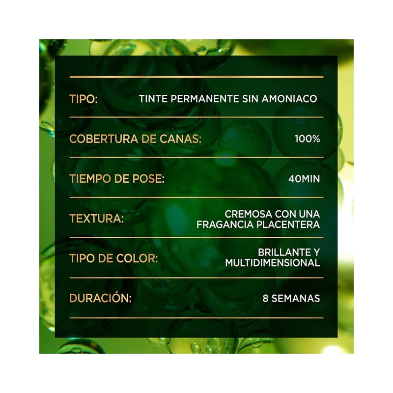 Tinte para cabello Nutrisse Oleos sin amoniaco 7.35 rubio dorado