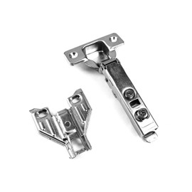 Berta (2 Pieces) Full Overlay Face Frame Soft Closing European Hinges, 90 Degree Restricted Opening 2 Way Adjustable Clip On Concealed Kitchen Cabinet Door Hinges with Screws (Face Frame, 2)
