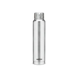 MILTON Thermos Insulated Water Bottle 25 oz (750 ml) Stainless Steel Double walled vacuum flask for 24 Hours Hot and Cold Drinks, Leak Proof for Travel, Office, Gym, Elfin 750 Silver