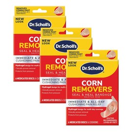 Dr. Scholl's Corn REMOVERS Seal & Heal Bandage with Hydrogel Technology, 18 ct, Removes Corns Fast and Provides Cushioning Protection Against Shoe Pressure and Friction for All-Day Pain Relief