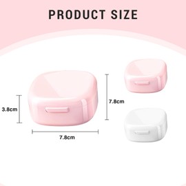 Thoquene Pack of 2 Braces Box with Sieve, Denture Box