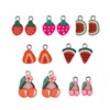 COGCHARGER 140 Stück Obst-Charms-Anhänger, Imitation, Lebensmittel-Charm, Kirsche, Wassermelonen-Anhänger für Schmuck,