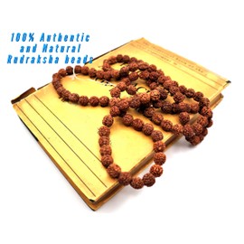 Mala Beads Rudraksha Mala Necklace With 108 Prayer Beads for Japa, Meditation, Yoga, And To Increase Calmness