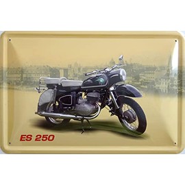 Tin Sign 20 x 30 cm – ES250 MZ Motorcycle DDR ONostalgia