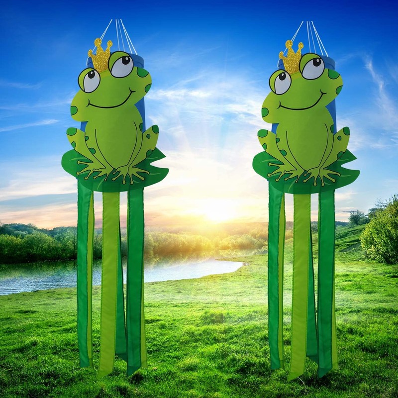 THQZLH 40-Inch Frog Windsock - Fun Summer Decoration for Outdoor