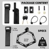 Folding Bike Lock, 7mm Heavy Duty Anti-Theft Key Lock, 85cm/33.5in