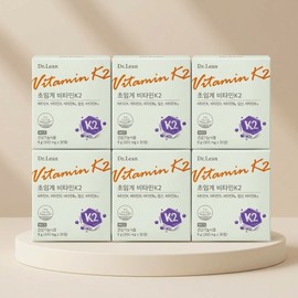Dr.Lin Supercritical Vitamin K2 Menaquinone Trans MK-7 30 tablets 6 boxes / 닥터린 초임계 비타민K2 메나퀴논 트랜스 MK-7 30정 6박스