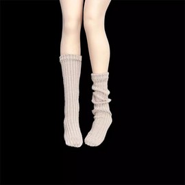 Toybarjapan 1/6 Scale Figure, Compatible with TBLeague Body, Fashion JK Women's High School Girl Loose Socks, Loose Socks, Not Including Body, Clothes, and Shoes (E Khaki)
