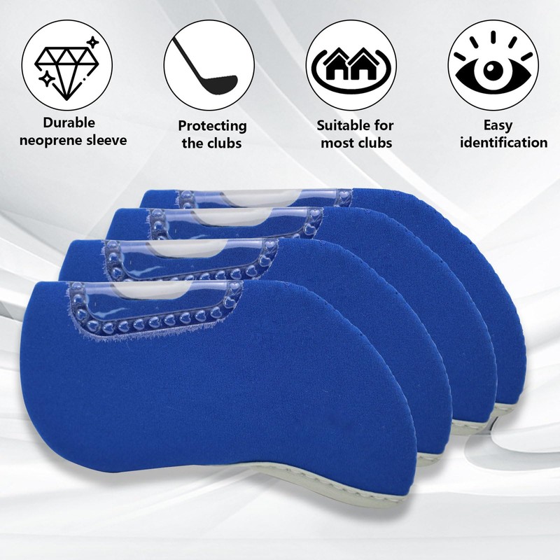 10Pcs Golf Covers Golf Wedge Headcovers Golf Club with See