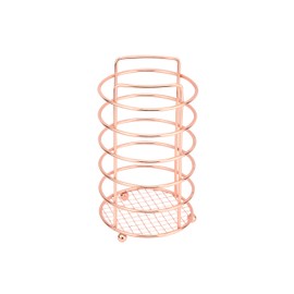 apollo THE HOUSEWARES BRAND Copper Utensil Holder, Organiser for Cutlery and Utensils, Kitchen Storage, Size:12x21x12 cm, Copper