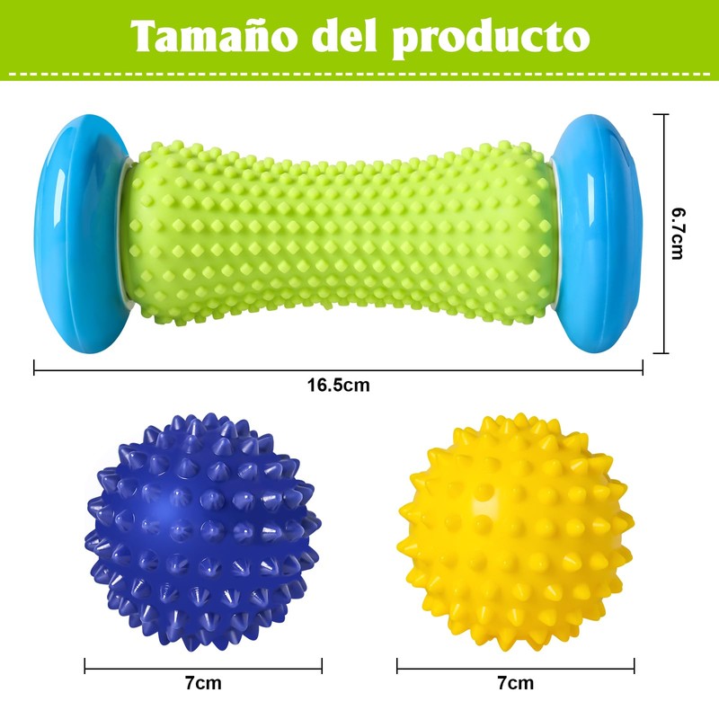 Bola de Masaje, Pelota para Masaje Tejido Profundo, Roller Espigado