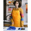 Zihuatailer Orange Yellow Aprons for Women and Men Baking Cooking