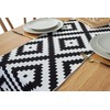 KnBoB Cotton Linen Black White Geometric Puzzle Pattern with Tassels