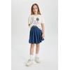 DeFacto Girls' Skirt, indigo