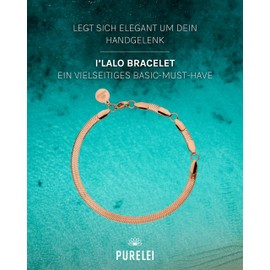Purelei® i'Lalo Women's Bracelet Snake Design Stainless Steel Waterproof Bracelet Adjustable Length 16-19 cm, Stainless Steel