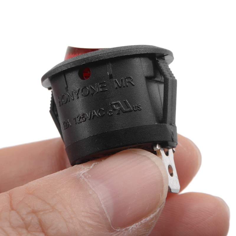 sourcing map Rocker Switch On/Off 3 Terminals SPST 2 Positions