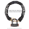 INTEKIN Motorcycle Chain Lock 3.3FT/100cm Bicycle Locks 8mm/10mm Thick Bike