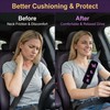 Prestrix Butterfly Glitter Seat Belt Strap Cover Pad, Fluffy Purple