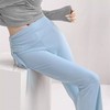Women's Bootcut Yoga Pants with Side Drawstring and Elegant Curved Design 2XL 70.00 Kg-77.50 Kg/Blue 5ea