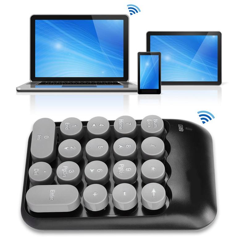2.4G Wireless Keyboard Mini 18 Keys Numeric Keypad Comfortable Typing