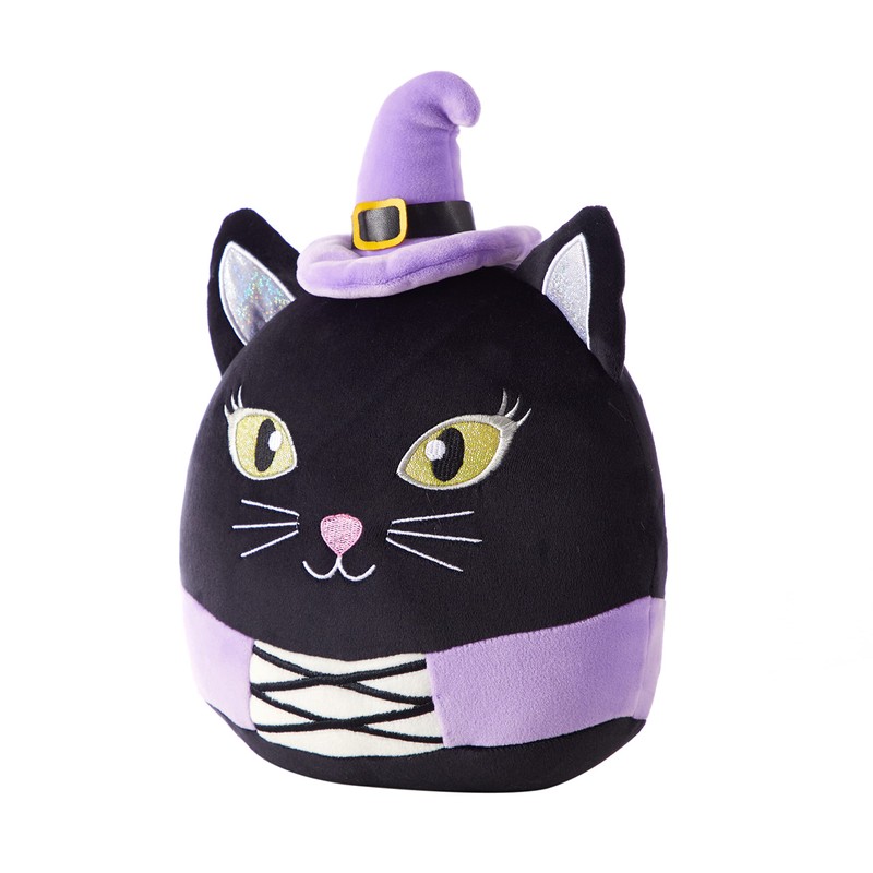 Smooshie Witch Cat Cloud Fill Dec Pillow, 8"