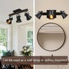 KEESFU 3-Light Track Lighting,Black Kitchen Track Lighting Fixtures Ceiling,Flexibly Rotatable