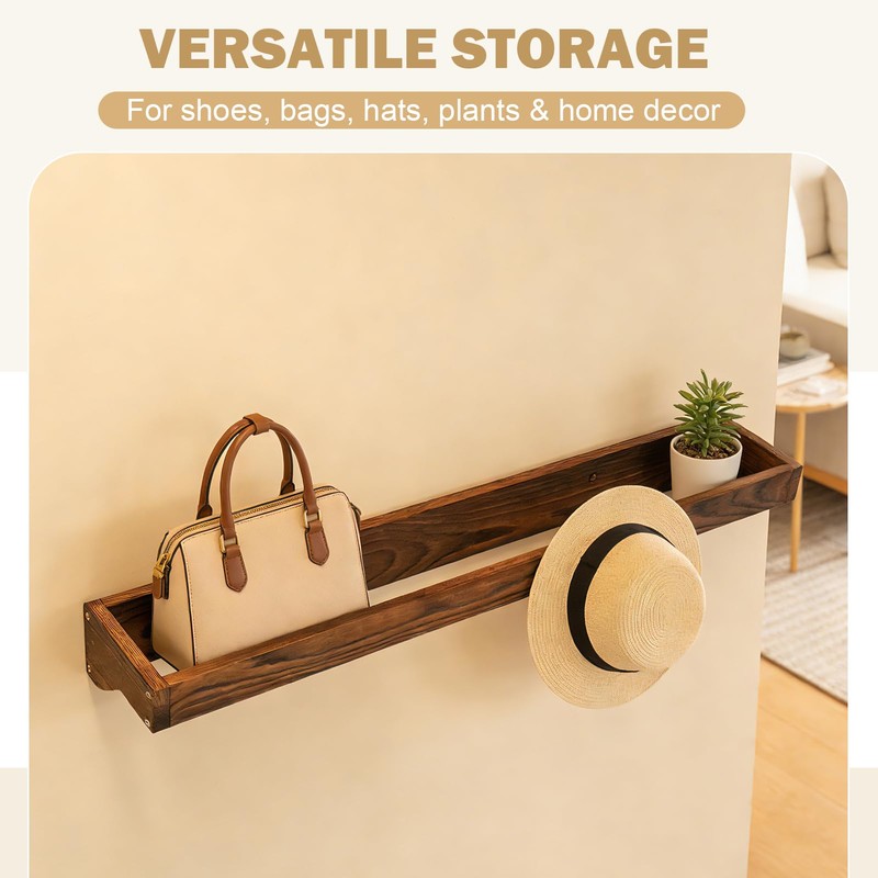 Dojomadf 3 Pcs Wall Mounted Shoe Rack, 30 Inch Wall