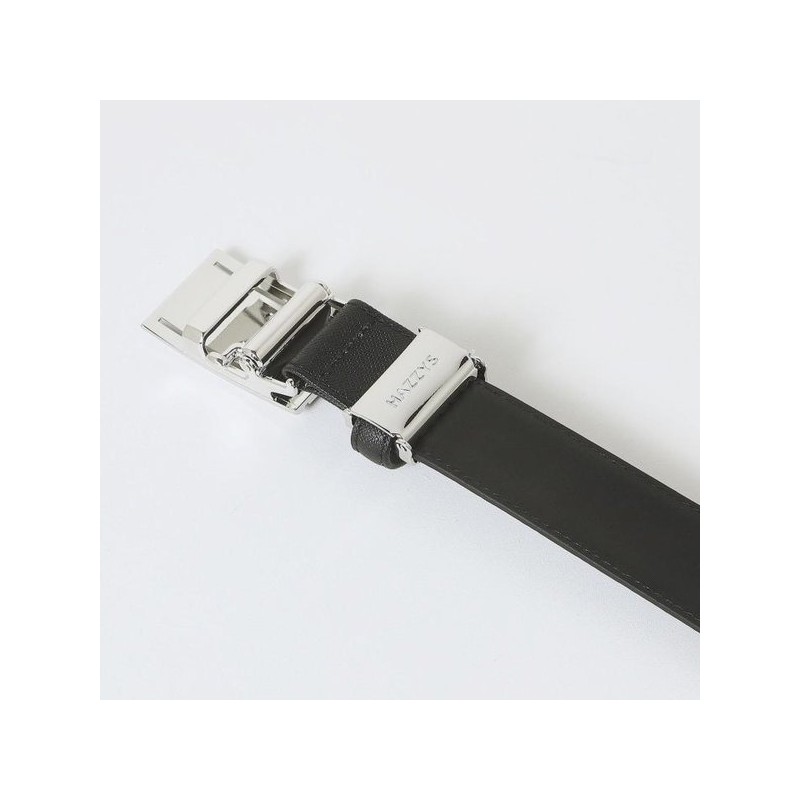 Hazzys (대구신세계)블랙 레터링 로고 가죽벨트 HJBE5E161BK (Daegu Shinsegae) Black Lettering