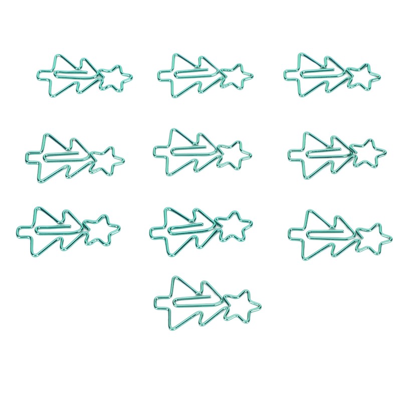 100pcs Paper Clips Prevent Slip Cute Christmas Tree Shaped Decorative