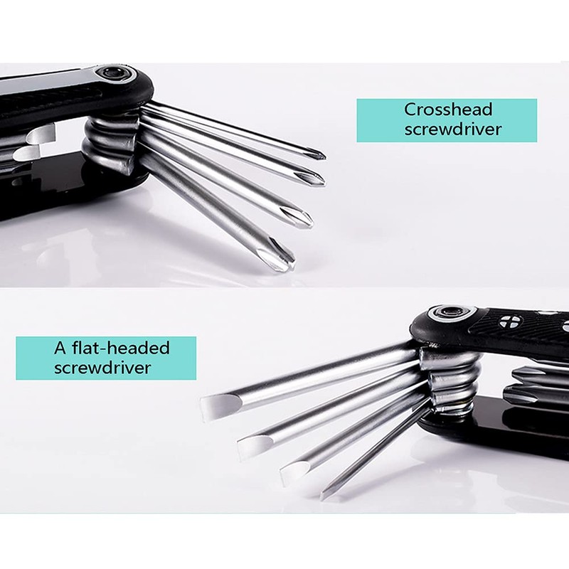 BOROCO 8 in 1 Multifunction Folding Screwdriver Set Portable Phillips