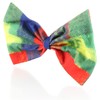 com-four® 2 x clown bow tie, colourful patterned bow in