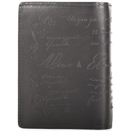 JKRO Men's Credit Card Case, Bifold Card Holder, Ultra Thin, Carbon Leather, Bill Holder, Wallet Thin, Compact, Prevention, Passport Cover, Multi-functional Storage Pocket, Business Cards, Credit