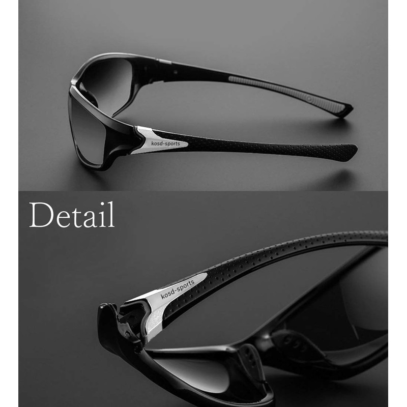 Kyoto Okazakao Men's Sports Sunglasses, Polarized Sunglasses, UV400, UV Protection,