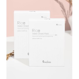Nine Wishes [Whitening/2PACK] Rice Water Sheet Mask (Total 20 Sheets)