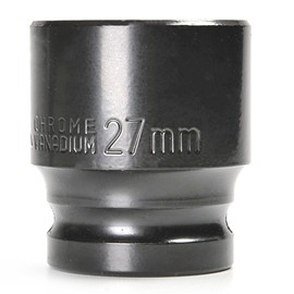 Utoolmart 1/2-Inch Drive by 27mm Shallow Impact Socket, Cr-V, 6-Point, Metric for Ratchets, Torque Electric Wrenches, Strong and Durable