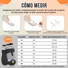 SlowTon Zapatos para Perro de Transpirable, Botas de Verano Resistentes al Calor, Zapatos Para Perros de Antideslizante Correas Reflectantes y Ajustables para Grandes, Medianos y Pequenos 4 Piezas (Size 1, Negro y gris)