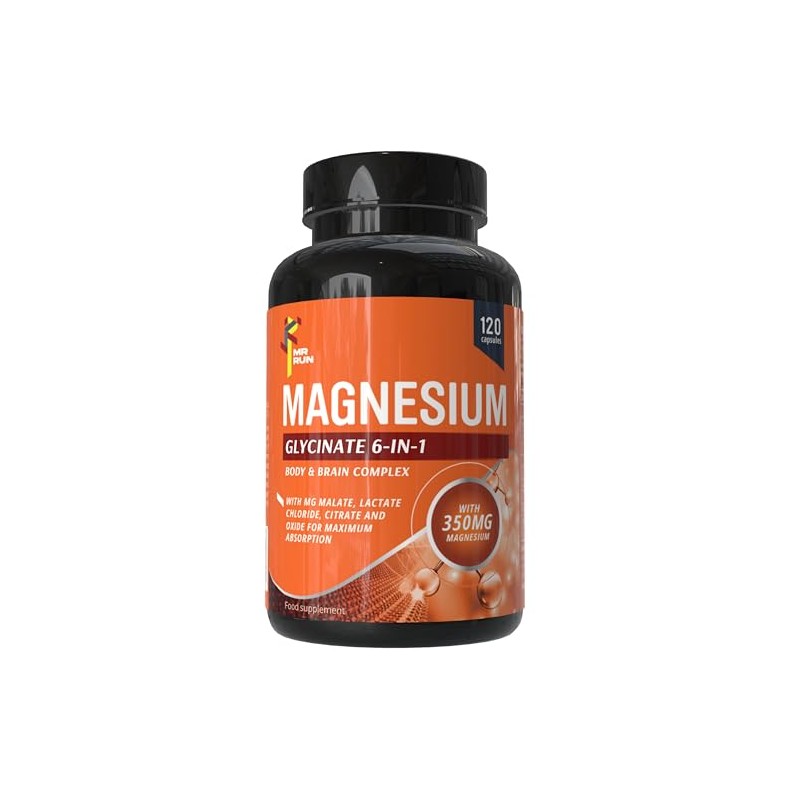 Magnesium Glycinate 6-in-1 Supplement for Body & Brain, 120 Capsules