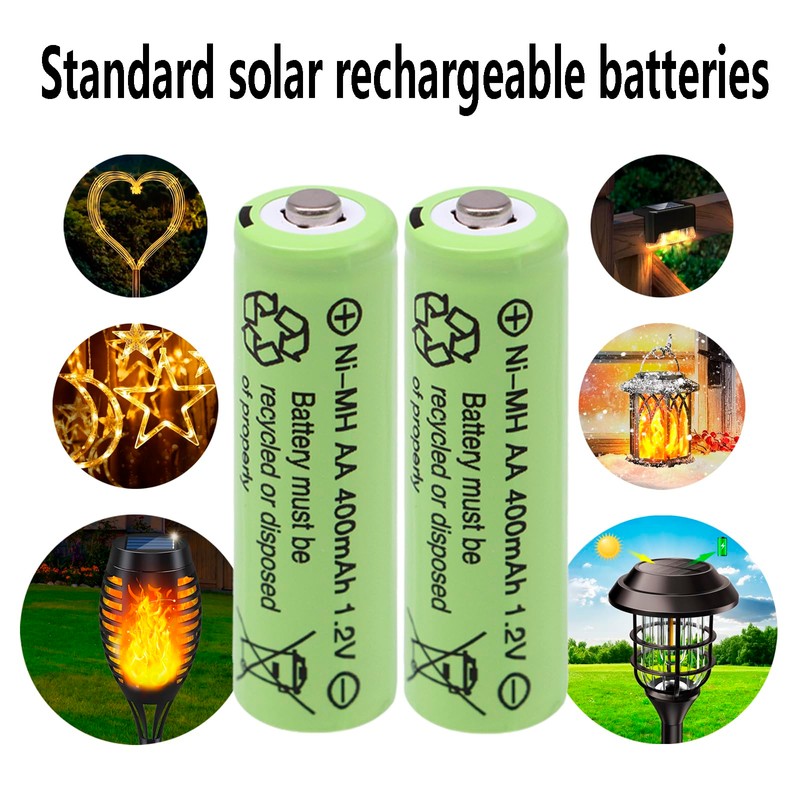Lombaour 1.2 Volts 400mAh NiMH Rechargeable AA Batteries Pre-Charged for