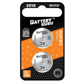 Car Key Battery for Toyota Camry (2012-2017 Camry Standard Key Batteries CR2016 3V Pack of 2)