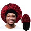 Himoswis Reversible Satin Bonnet for Men,Bonnets for Black Women Sleeping,Men