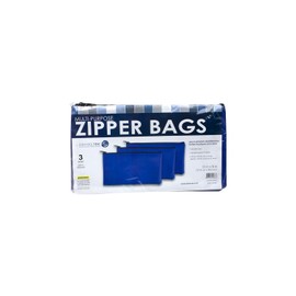 CONTROLTEK Fabric Deposit Bag, Vinyl, 5.5 X 11, Blue, 3/Pack