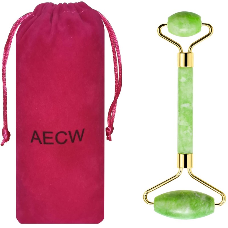 AECW Natural Jade Roller for Face Eyes Tool Jade Facial