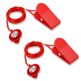 Pack of 2 Universal Safety Keys for Treadmill Magnets, Magnetic Safety Switch, Round Safety Key for Treadmills, Replacement Emergency Stop Magnet for Treadmills, Running Machines