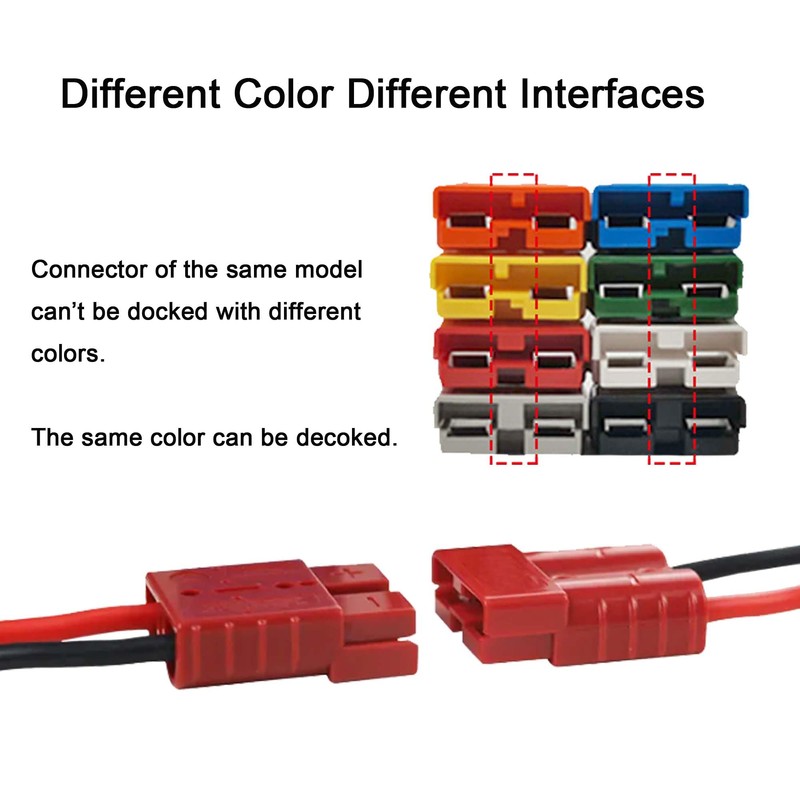 SINOKING 2pc Battery Quick Connector Kit 50a Plug Connect Disconnect