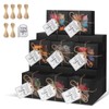 KPOSIYA 60 Pcs Black Bakery Boxes with Window Individual Cupcake