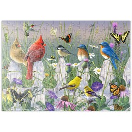 MyPuzzle Birds and Butterflies in the Sea of Flowers - Premium 200 Piece Puzzle - MyPuzzle Special Collection by Puzzle Galaxy