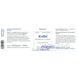 BioProphyl® Krill Oil 180 Capsules | High Dose 590 mg Krill Oil | 159 mg Omega 3 Fatty Acids