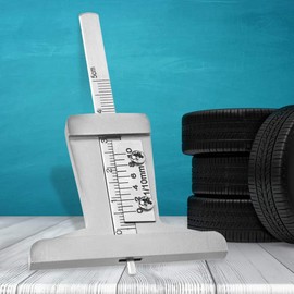 Tyre Tread Depth Gauge Stainless Steel Tyre Tread Depth Gauge Caliper for Car Truck Motorcycle 0-10mm