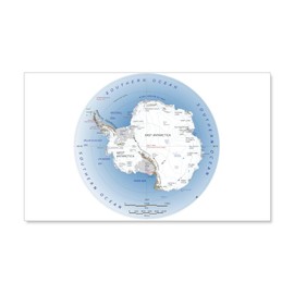 CafePress Map Antarctica 20x12 Wall Decal, Vinyl Wall Peel, Reusable Wall Cling