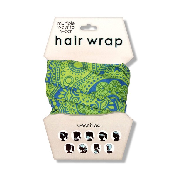 Spoontiques Paisley Hair Wrap, Blue/Green